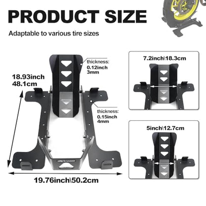 xitomer Universal Motorcycle Front Wheel Chock Compatible with 17-28inch Front Wheel Sports Bikes & Dirt Bikes Motorbike Trailer Chock Steel 431-711mm Front Wheel