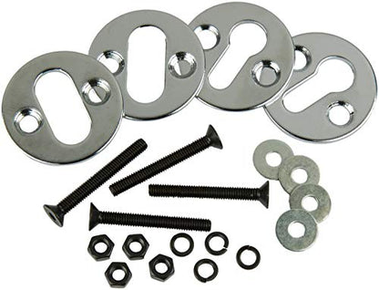 Raider 19-610 Deluxe Chrome 5-3/4" Wide Wheel Chock for Motorcycles, Mopeds, Trailers