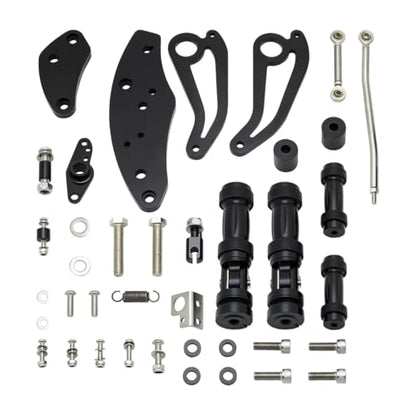 CNC Black 2.17" Forward Controls Foot Pegs Footrests Shift Levers Linkages Kits Compatible with 1995-2006 Kawasaki Vulcan 800 VN800 A B Classic E Drifter - color: Black A, size: VN800
