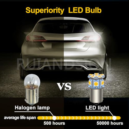 Ruiandsion 1156 Light Bulbs 2pcs 6V 1156 BA15S LED Bulbs RV Lights Warm White 5050 12SMD for Back Up Reverse Turn Signal Tail Lights,Non-polarity - color: Warm White, size: 1156/BA15S