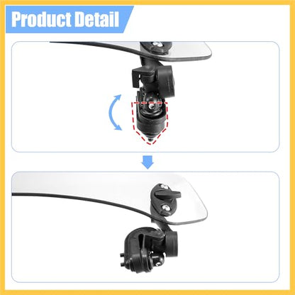 28.5cm Motorcycle Windshield Motorcycle Wind Deflector Clear Lens Adjustable Clip Windshield Extension Universal Fit for Most Motorcycle Scooter Auto Replacement Parts