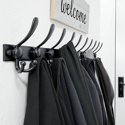 Dseap Coat Rack Wall Mount, Heavy Duty 12-Gauge Base vs Flimsy 1mm, Double-Thick Solid Anti-Snap Hooks, 16” Stud-Mount, Stainless Steel Hanger for Clothes Hat Entryway Closet Mudroom, Antique Copper - color: Antique Copper, size: L=17" (1pcs)