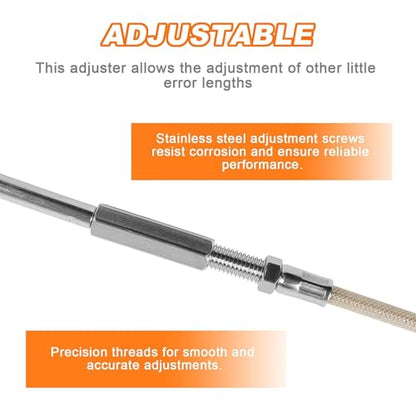 35.4" Throttle Idle Cable Stainless Steel Braided Throttle Cable Wire Kit Compatible with Harley Road King Dyna Softail FLH FLT 1996-2007 FXD FLST FXST 1996-2010 - size: 35.4"