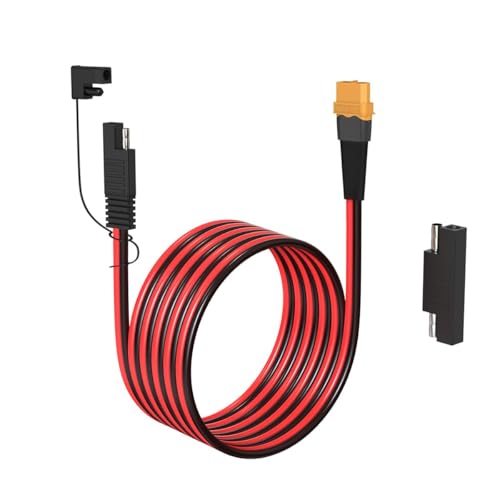ELFCULB 12AWG XT60 to SAE Connector Extension Cable with SAE Polarity Reverse Adapter for Portable Power Station Solar Panel Solar Generator(20FT) - color: 12AWG SAE to XT60 Cable, size: 20FT
