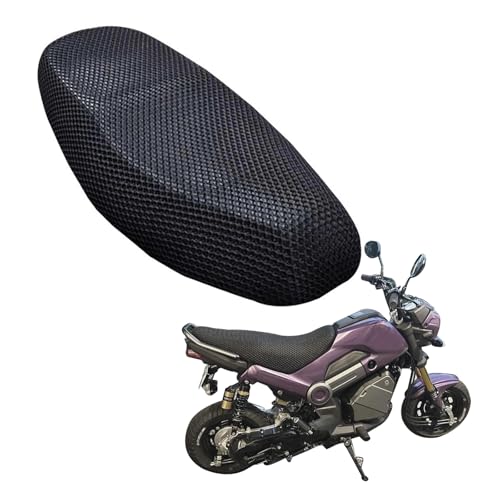 Motorcycle Seat Cover, Waterproof & Non-slip Seat Protective Cover, Honeycomb Breathable Mesh Fabric Protective Pad, Universal for Most Motorcycle, Scooter, Moped, E-bike (Black #Middle) - color: Black #Middle