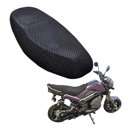 Motorcycle Seat Cover, Waterproof & Non-slip Seat Protective Cover, Honeycomb Breathable Mesh Fabric Protective Pad, Universal for Most Motorcycle, Scooter, Moped, E-bike (Black #Middle) - color: Black #Middle