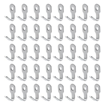 Oedema 40 Pcs Wall Mounted Hook Hangers Stainless Steel Single Hook with Screws Small Coat Hooks Hanger for Keys, Cups, Hats, Towel, Silver - style: Silver,40 Pcs