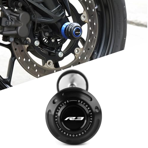 Motorcycle Front Wheel Axle Fork Slider Crash Protector Compatible With Y.amaha YZF R3 2020 2021 2022 2023 2024 2025 | YZF-R3 YZFR3 Accessories (black) - color: black