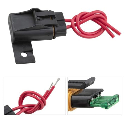 6 Pack Inline Fuse Holder 30 AWG 12 Gauge Waterproof 30A Blade Fuse Holder with Cover for Vehicle, Marine, Heavy Duty Bus Power System