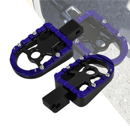 Foot Pegs Passenger Footpegs Foot Rest Pedal Fit for Harley Softail 2018-Later LiveWire 2020-Later Fat Boy Street Bob Low Rider Breakout (Blue) - color: Blue