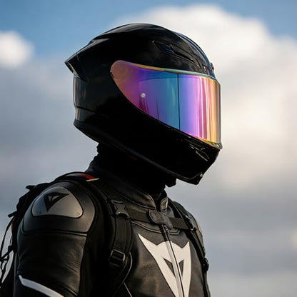 K6 Helmet Shield Visor Replacement Face Shield Compatible with K6 K6S Motorcycle Helmet Accessories (Rainbow) - color: Rainbow