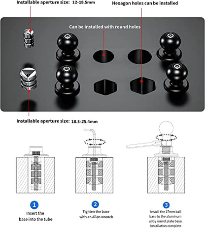 Kewig Motorcycle Fork Stem Phone Mount, Motorcycle Phone Mount, 1S One-Push Automatically Lock & Release, Fits for Fork Stem 12-25.4mm in Diameter, for 4.0-6.9" Cellphones
