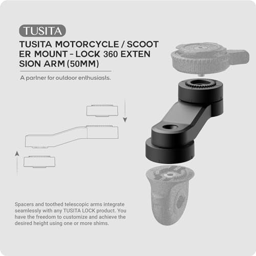 TUSITA Motorcycle/Scooter Mount - Lock 360 Extension Arm (50mm)