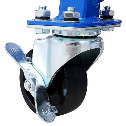300 Lbs Hydraulic Motorcycle Scissor Jack Lift Foot Step with 4 Wheels Jack Stand Portable Lift Table for Small Dirt Bikes Blue