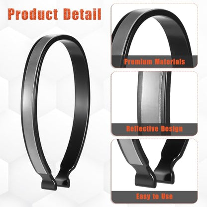 High Reflective Cycling Trousers Clips, 4 Pcs Bike Ankle Reflective Clip Outdoor Cycling Reflective-Gear Pant Cuff Clips - color: Silver