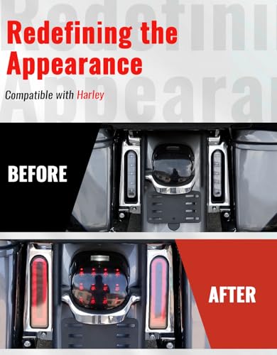 Rear Fender Saddlebag Tail Lights for Ultra Limited, LED Filler Panel Insert Auxiliary Light Run Brake Turn Sugnal for Harley Road King Ultra Limited Electra Glide 2014-2024 Accessories