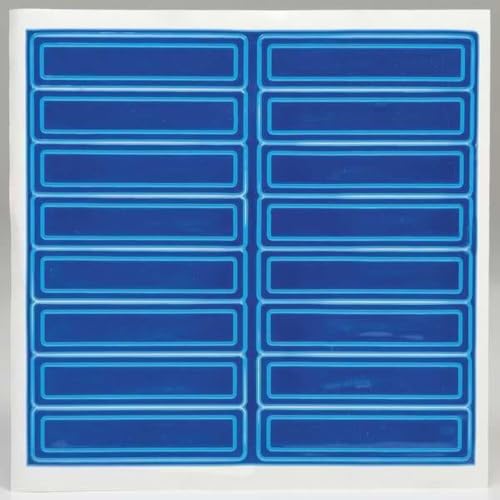 AccuformNMC Adhesive Retro-Reflective Hard Hat Helmet Stickers, 1" x 4" Fluorescent Strips, LHR104BU Bright Blue (Pack of 16) - color: Blue