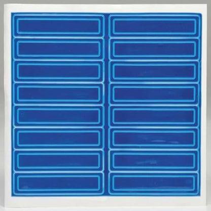 AccuformNMC Adhesive Retro-Reflective Hard Hat Helmet Stickers, 1" x 4" Fluorescent Strips, LHR104BU Bright Blue (Pack of 16) - color: Blue