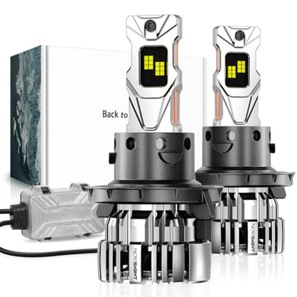 NOVSIGHT H13 LED Fog Light Bulbs - 55000 Lumens 100000 Hour Durability, 6500K Cool White Light, IP68 All-Weather Waterproof, Pack of 2 - color: H13, size: 55000LM