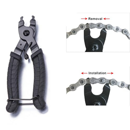 Universal Bike Chain Tool Kit with Bike Breaker Main Chain Pliers Chain Checker for Road MTB Bike 1-12 Speed Chain Disassemble Chain Splitter and Breaker - color: Bike Chain Tool Kit