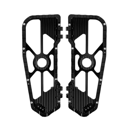 Motorcycle Front Rear Floorboard Footboard Fit For Harley Touring Road King Road Glide Street Glide Electra Glide Ultra Limited 1984-2025 (Black Rider Footboards) - color: Black Rider Footboards