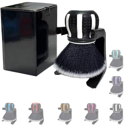 Ultra Soft Detailing Brush, Handle XL Brush - Ultra Soft Bristles, Multi-Color Handles, Removable Brush Heads, with Storage Rack, Covers Large Area Inside or Outside Vehicles (White) - color: White