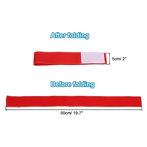 PATIKIL Boot Straps, 2 Pack Elastic Polyester Trousers Blouses Ankle Straps Pants Leg Bands with Hook and Loop for Hiking, Fishing, Hunting, 20", Red - color: Red, size: 20"