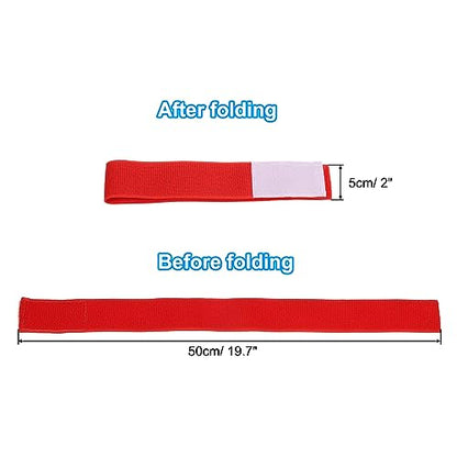 PATIKIL Boot Straps, 2 Pack Elastic Polyester Trousers Blouses Ankle Straps Pants Leg Bands with Hook and Loop for Hiking, Fishing, Hunting, 20", Red - color: Red, size: 20"