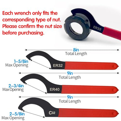 Mdvora 6pcs Coilover Spanner Wrench Set, C-Shape Shock Spanner Hook Wrench Tools, for Suspension System and Shock Adjustment - color: 6pcs