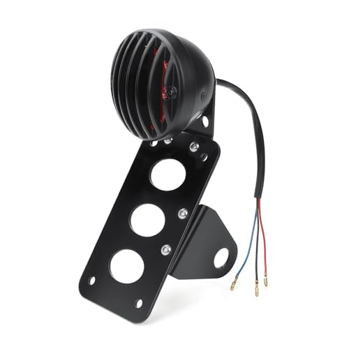 1" Motorcycle LED Tail Brake Light with Bracket, Motorcycle Brake Light Side Mount License Plate Bracket Rear Light Compatible with Harley Davidson Sporster Bobber Chopper Fit Yamaha Fit Honda