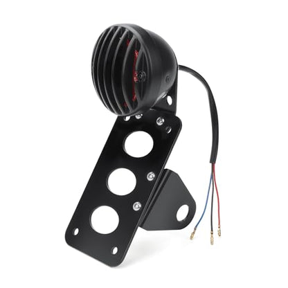 1" Motorcycle LED Tail Brake Light with Bracket, Motorcycle Brake Light Side Mount License Plate Bracket Rear Light Compatible with Harley Davidson Sporster Bobber Chopper Fit Yamaha Fit Honda
