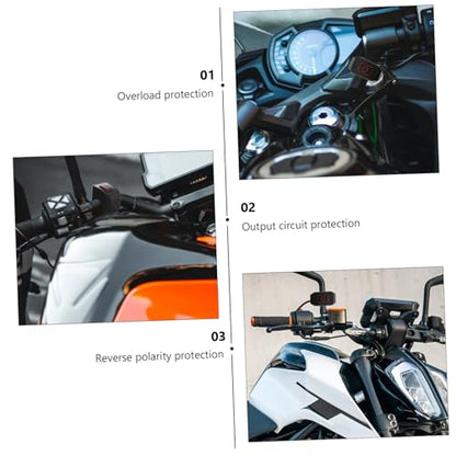 Vaguelly Motorcycle Handlebar Waterproof Control Switch Push Button Brake Light Headlight Off Switch for Custom Motorcycle Compatible Models