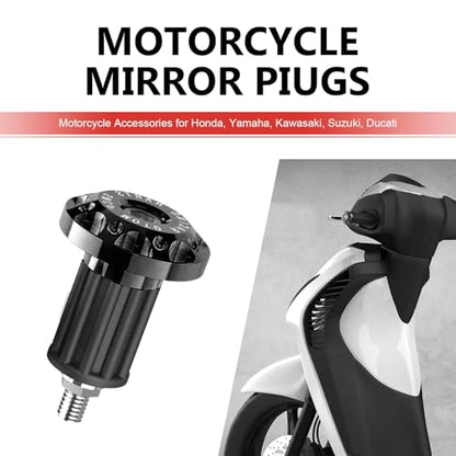 2 PCS Motorcycle Bar End Plugs, 7/8" Anti-vibration Balance Weight Grip Cap, Alloy Rustproof Handlebar End Plug, Modified Replacement for E-bike Scooter Off-road Motorcycle (Black) - color: Black