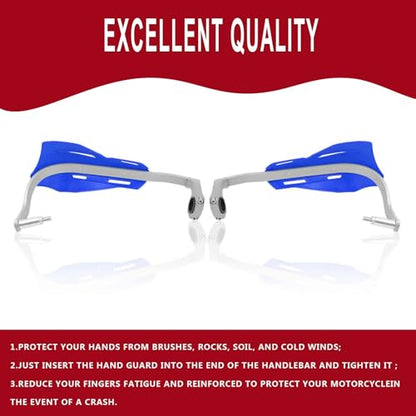 7/8" 22mm and 1 1/8" 28mm Handguard Motorcycle Handlebar Brake Lever Protection Hand Guards Replacement for Motorbike ATV Motocross Supermoto Racing Dirt Pit BIK(Blue) - color: Blue