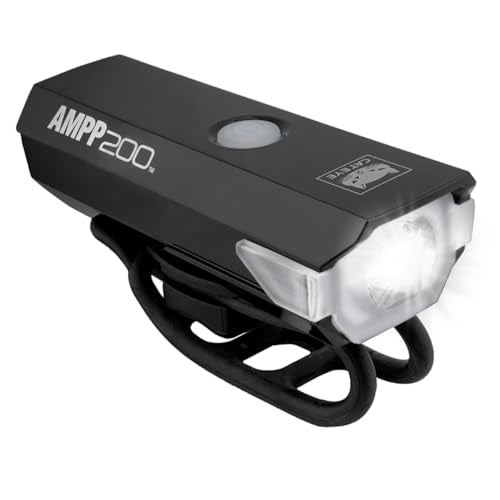 CATEYE AMPP USB Rechargeable Bike Light – High Visibility Super Bright OptiCube™ Headlight for Commuters, Road Cyclists & Mountain Bikers, Day & Night Riding Modes, IPX4 Waterproof, Tough & Durable - style: Ampp200