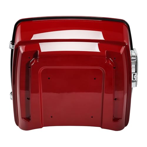 TCMT King Motorcycle Trunk Fit for Harley Touring 2014-2025 CVO Road King Road Glide Street Glide Electra Glide Ultra Limited Pack Billiard Red/Vivid Black - color: Billiard Red/Vivid Black(No Speaker Holes)