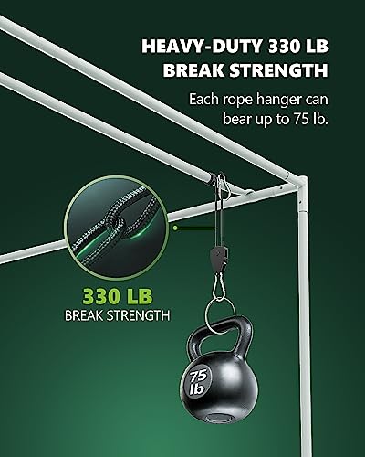 8-Pack 1/8” Ratchet Straps, Heavy Duty Ratchet Tie Down Straps Kayak Hanger with Reinforced Metal Gear Safety Lock, Rope Pulley System for Hanging Plants Grow Light and Various Tie-Down Uses - size: 8-Pack 1/8"