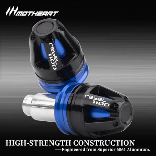 Motorcycle Handlebar End Plugs For Rebel 1100 (CMX1100) 2021-2024 17mm Diameter 7/8” Bars CNC Handlebars (See details below) rebel 1100 Accessories (Blue) - color: Blue
