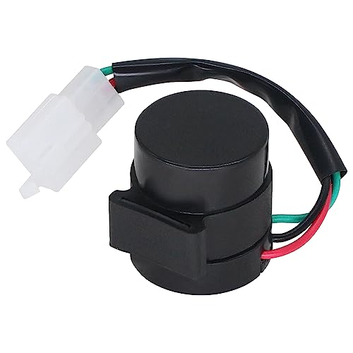 Signal Flasher 3 Pins Round Turn Signal Flasher Relay Blinker Black Aftermarket Parts Fit for GY6 50-250cc Scooters Moped ATV Pit Dirt Bike Motorcycles.
