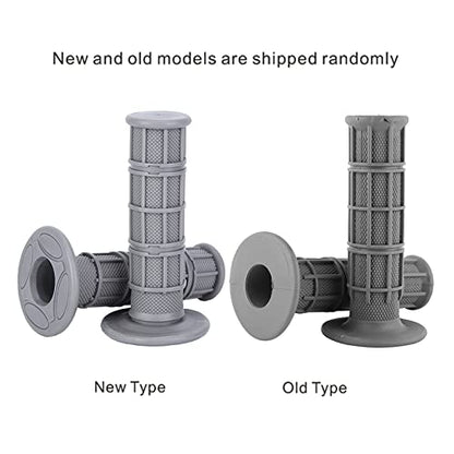 1Pair White Grips, 22mm 7/8" Dirt Bike Grips Scooter Grips Handlebar Hand Grips for Motorcycle, Mini Bike, Dirt Bike, Pit Bike Handlebar Pro Taper Grips Dirtbike - color: Grey