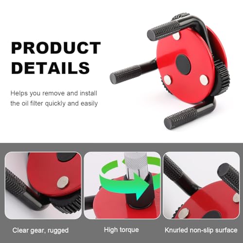 2 PCS Universal Oil Filter Wrench, Adjustable 3-Jaw Oil Filter Removal Tool From 2-1/2 to 4 inch & 3 to 5-1/2 inch, Oil Filter Wrench Change Set Fits 1/2'' & 3/8'' Drive