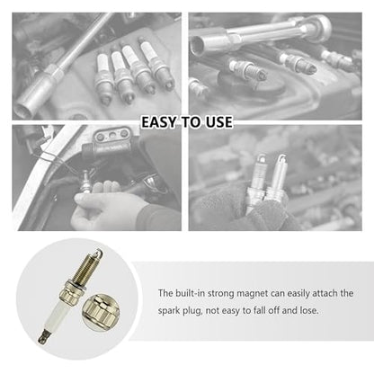 18mm Magnetic Spark Plug Socket,6-Point 3/8" Drive Thin Wall Spark Plug Socket,Universal Sparks Plugs Removal Tool Car Accessories for Most Cars Trucks SUVs - color: 18 mm
