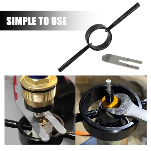 Zpana Motorcycle Fork Spring Compressor Tool Kit, 2PCS/Set Metal Motorbikes Radial Pin Spanner Cartridge Rod Holding Tool, Motor Fork Maintenance Set for Most Upside Down Street Bike