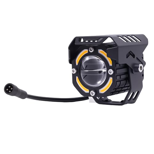 maXpeedingrods LED Motorcycle Fog Lights, Offroad Driving Light Amber/White High & Low Beam, Offroad Driving Light with Switch Wiring Harness - size: 2.1in