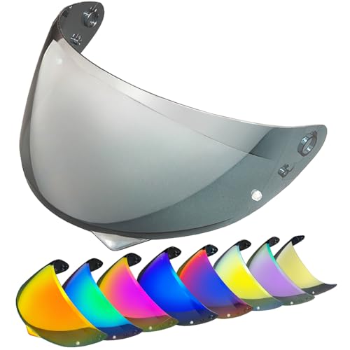 HJ-34P Helmet Visor Replacement for HJC C10.Motorcycle Helmet Shield UV Protection Compatible with HJC C10 (Light Black) - color: Light Black
