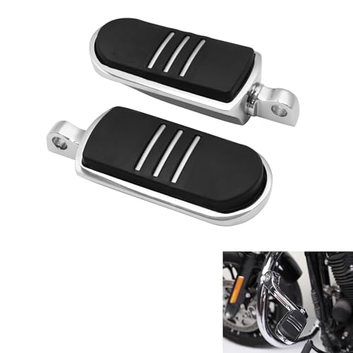TCMT V-Factor Streamliner Style Footpegs Foot Rest Fits For Harley Softail Sportster Dyna Touring Models - color: Chrome, size: Stype A