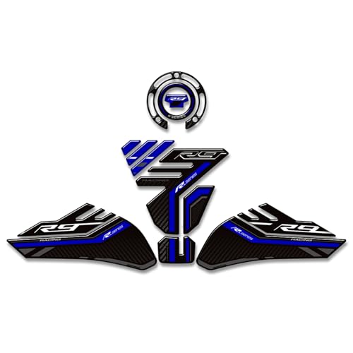 Motorcycle Tank Pad Compatible with Yamaha YZF R9 YZFR9 2025 2026 Motorcycle Fuel Tank Protector Gas Tank Decals YZF R9 Tank Pad Fuel Tank Kit Knee Stickers Decals Protection (A-11) - color: A-11