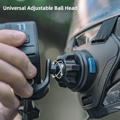Magnetic Quick Release Motorcycle Helmet Chin Strap Mount Compatible with Go pro Hero 13,12,11,10, 9, 8, 7, (2018), 6 5,DJI Osmo Action 6/5 Pro/4/3/2, AKASO, SJCAM and More - color: T8 Pro