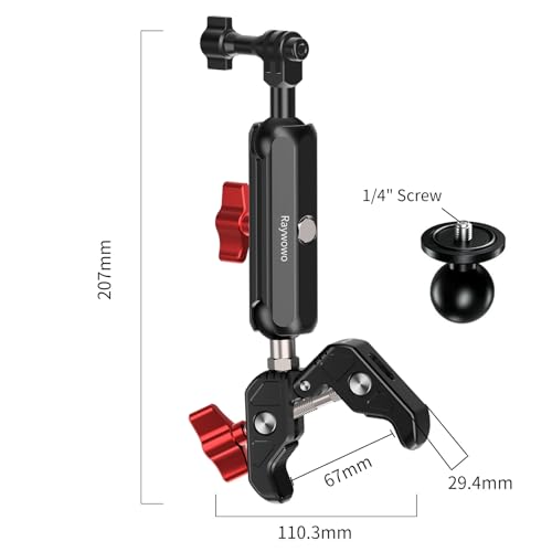 Camera Magic Clamp Mount for GoPro DJI Insta360 with 1/4"-20 Screw, Adapter for Umbrella Clamp, Desktop, Strollers, Wagons, Photo Studio Light Stand, Photo Boom Stand, Motorcycle Bicycle - size: Crab Clamp