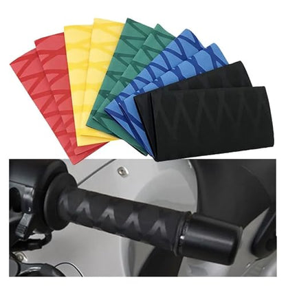 Non-Slip Rubber Grip Glove Motorcycle Handle Cover Universal Heat Shrinkable Grip Cover Sleeve Handlebar Covers Handlebars Grips - color: Black